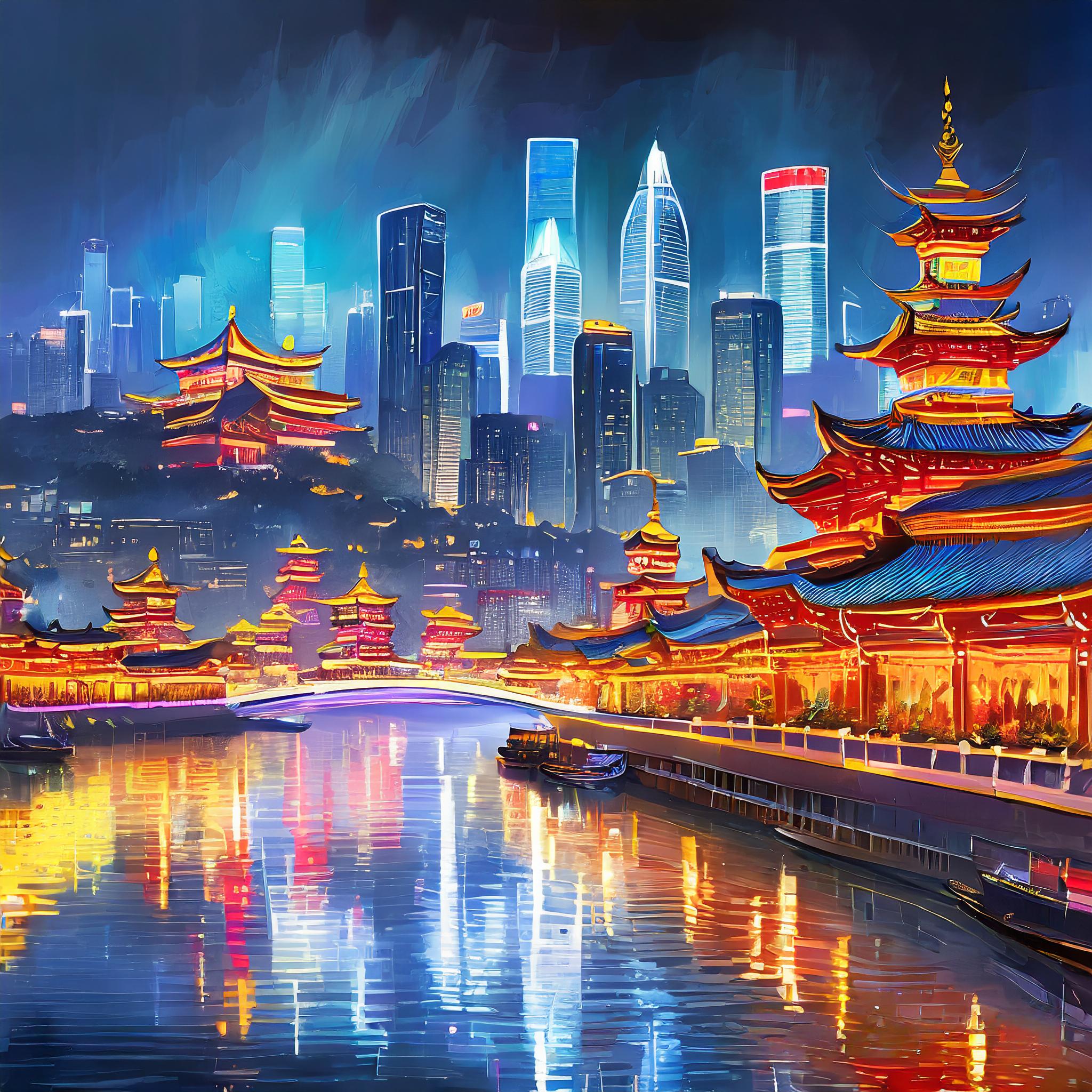 Chongqing China at night